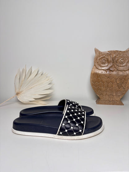 W Shoe Size 37 Valentino Navy Pre-owned; Fair Sandals