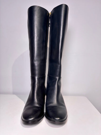 W Shoe Size 8 Tory Burch Black Leather Boots
