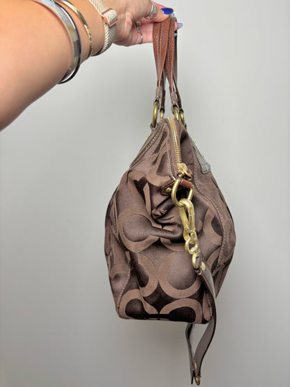 Sateen Coach Pre-owned Brown Medium Purse