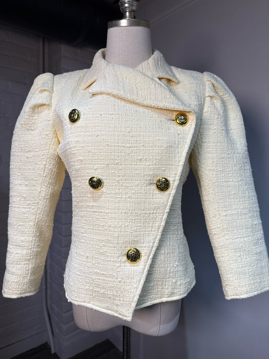 Women Size 6 Smythe Buttercream Yellow Coat