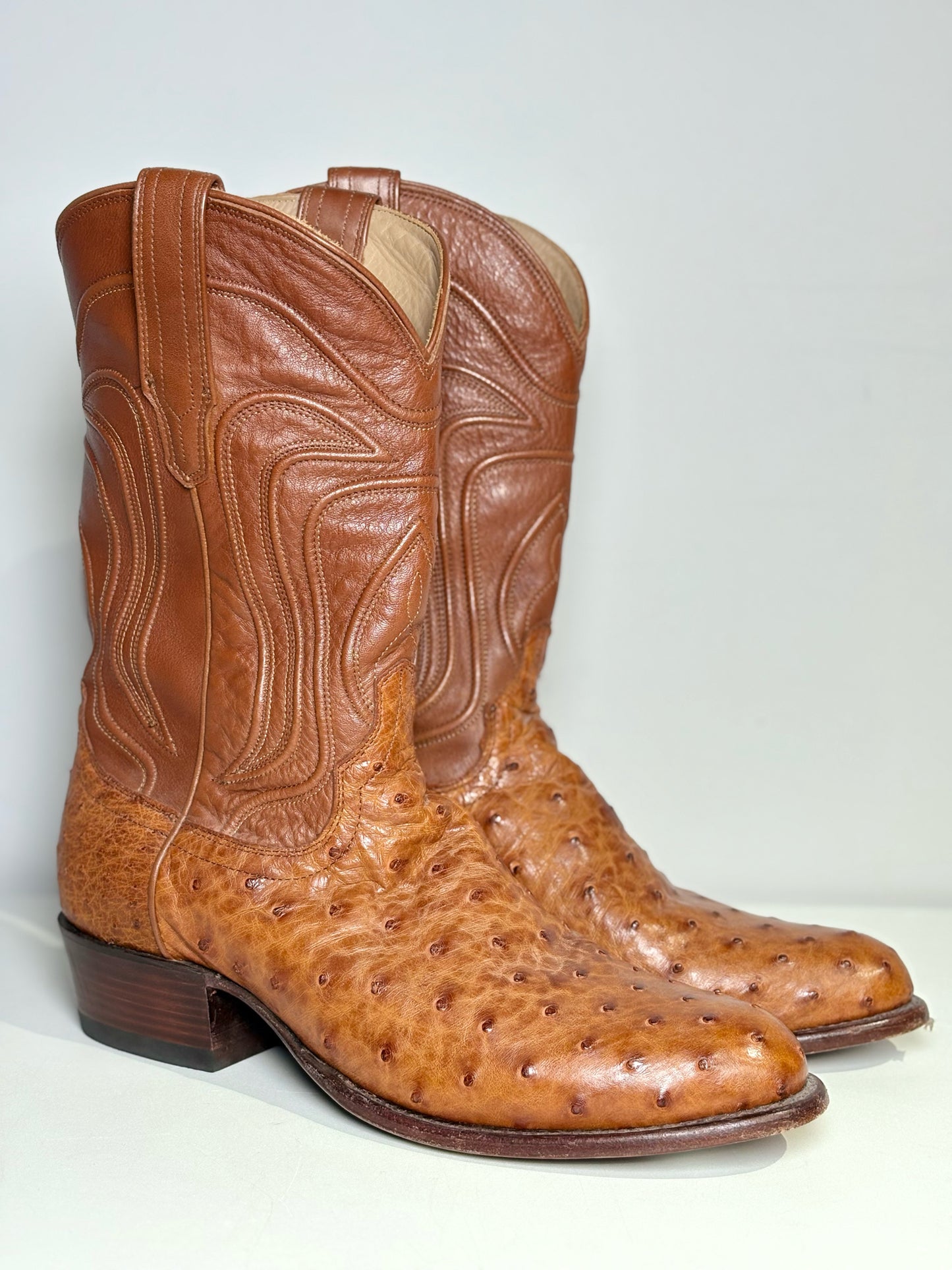 Mens Shoe Size 11 Tecovas Brown Ostrich Men's Boots
