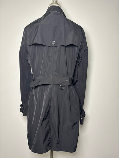 Women Size 16 Burberry Black Solid Trench Coat