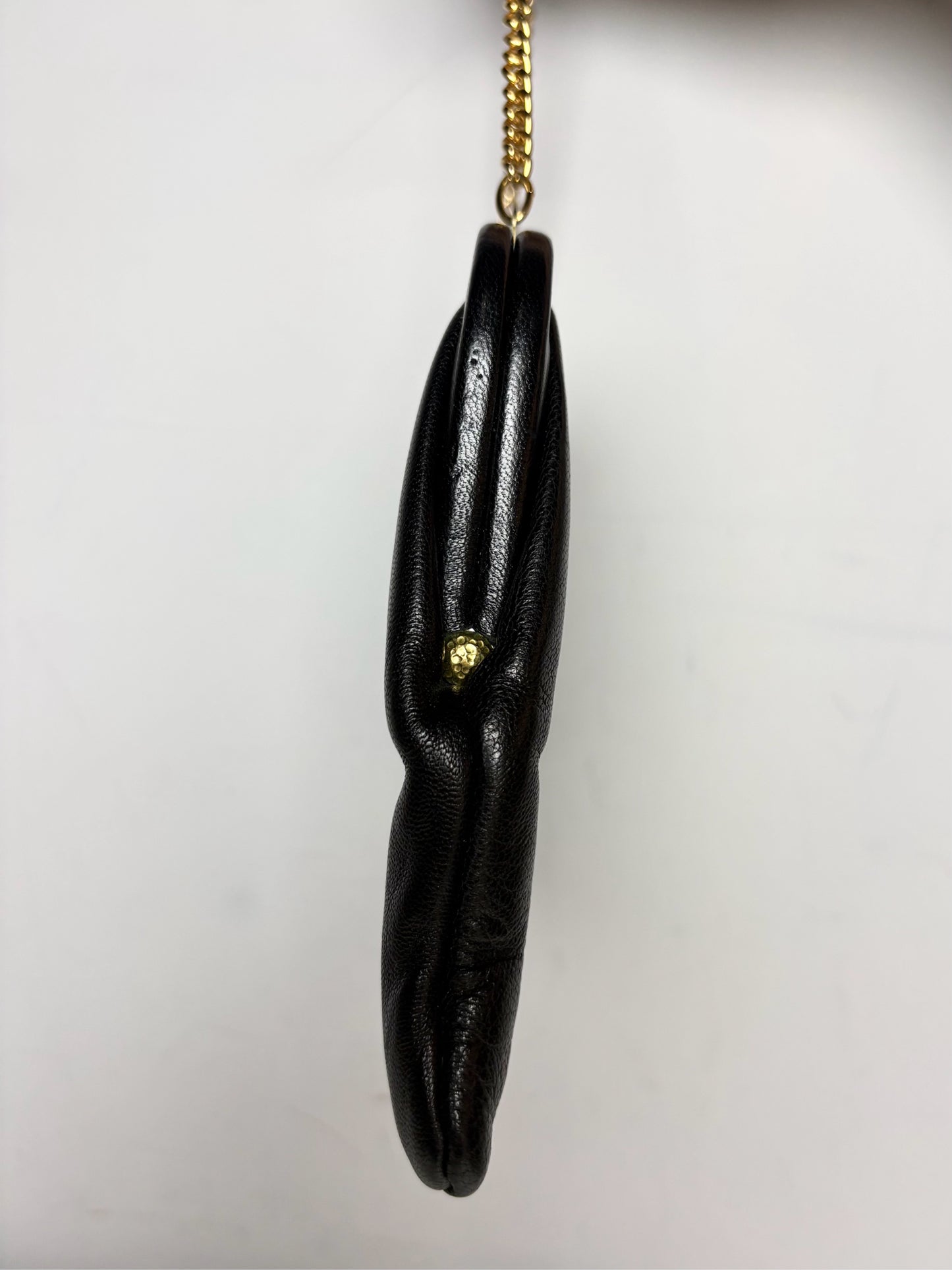 Women's Ingber Solid Vintage Leather Pre-owned Black Leather Small Purse