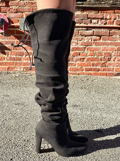 W Shoe Size 7 Stuart Weitzman Black Suede Pre-owned Boots