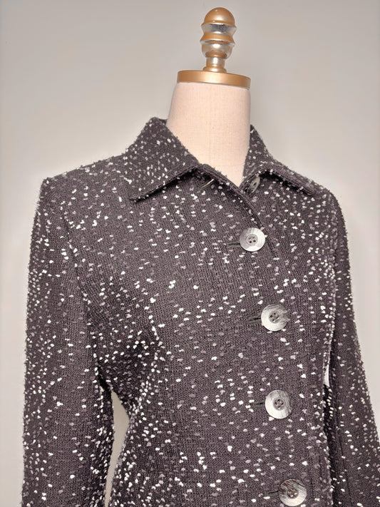 Women Size S Yves Saint Laurent Black Boucle Vintage 1980 Blazer