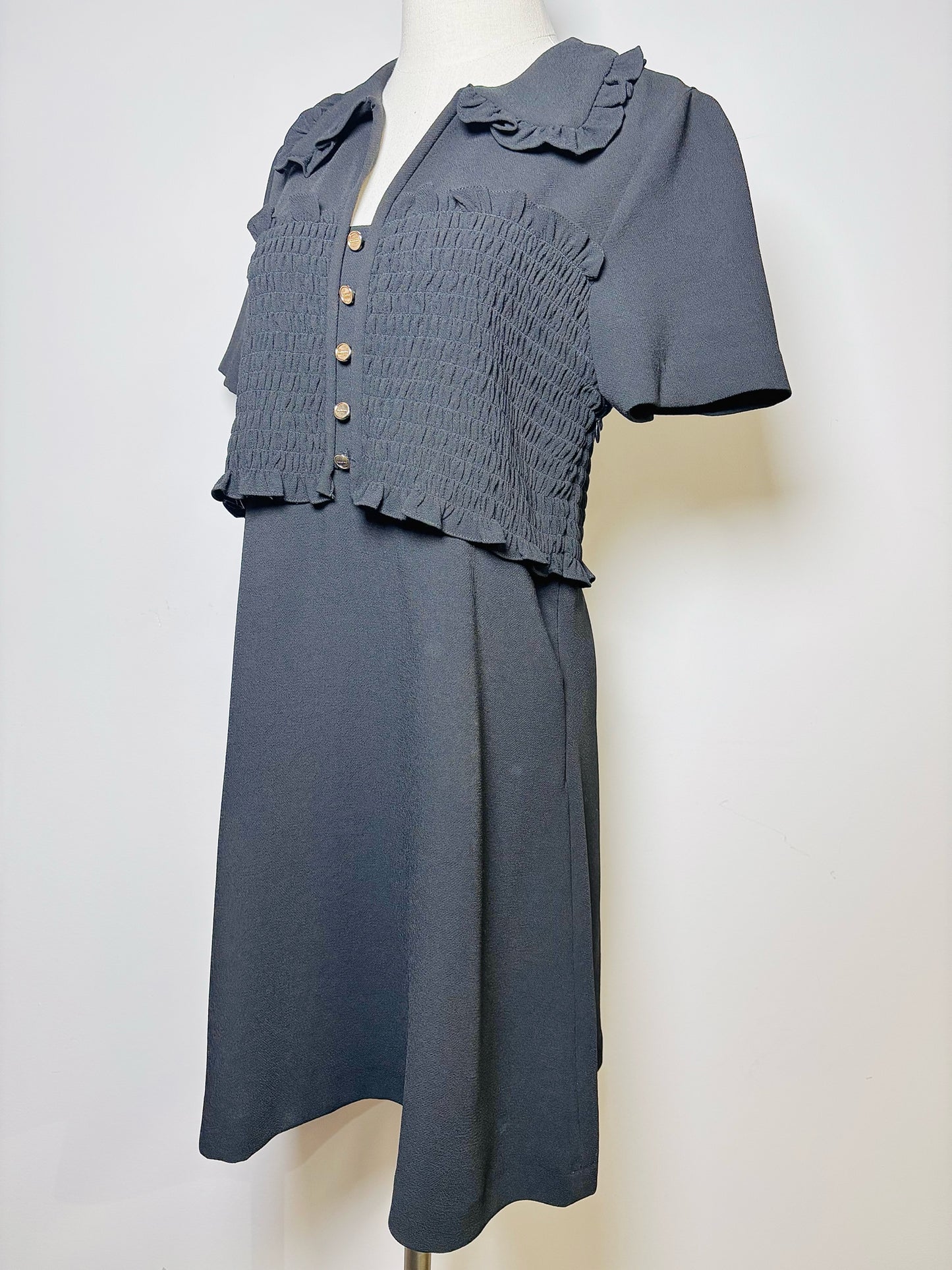 Women Size 40 Sandro Black Solid Dress