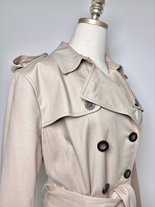 Women Size 14 Hobbs Khaki Solid Coat