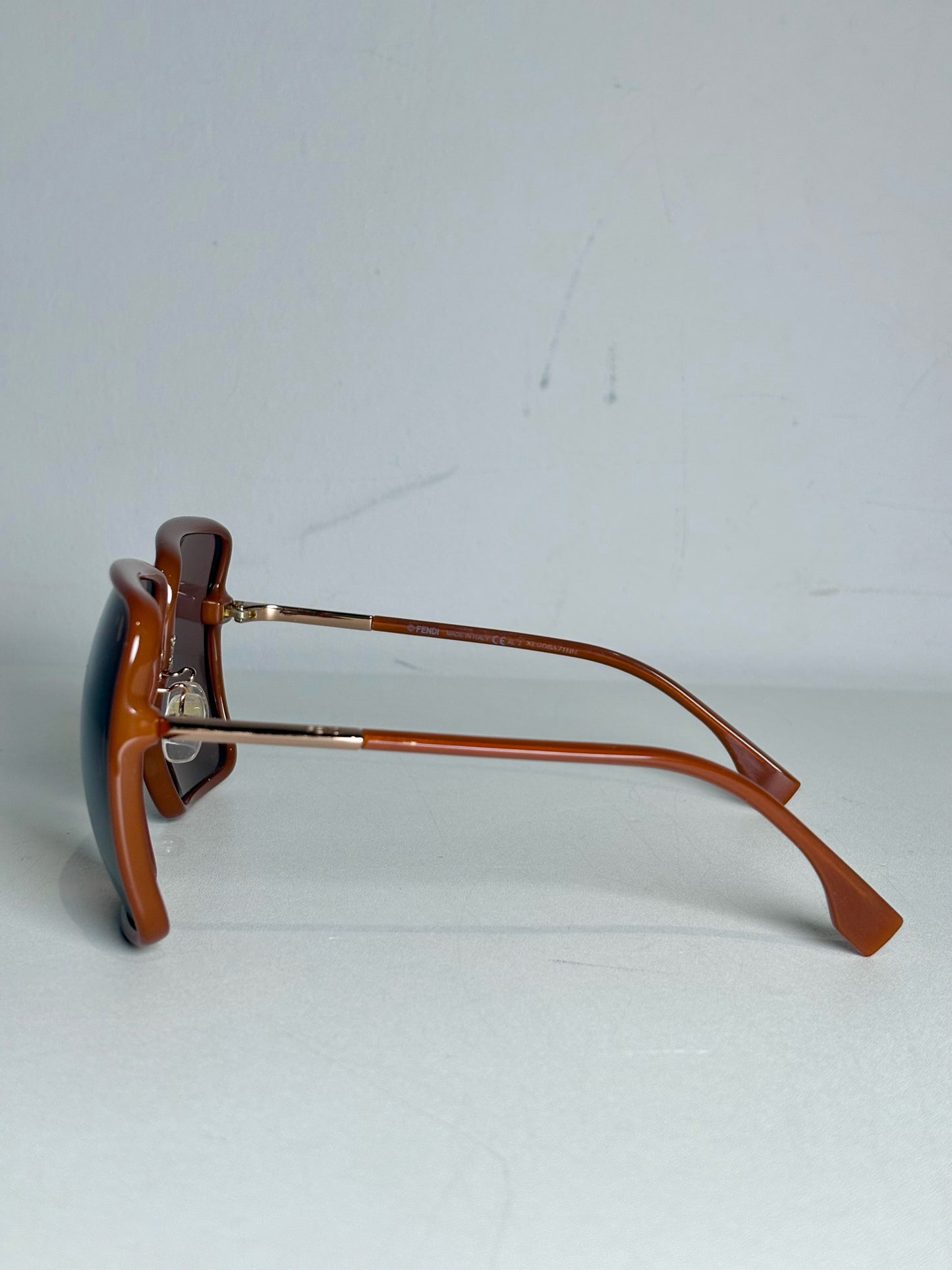 Fendi FF 0427/F/S Women's Pre-owned Brown Acetate Sunglasses