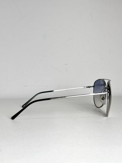 Men's Burberry Spark Mirrored Aviator Sunglasses Silver Sunglasses
