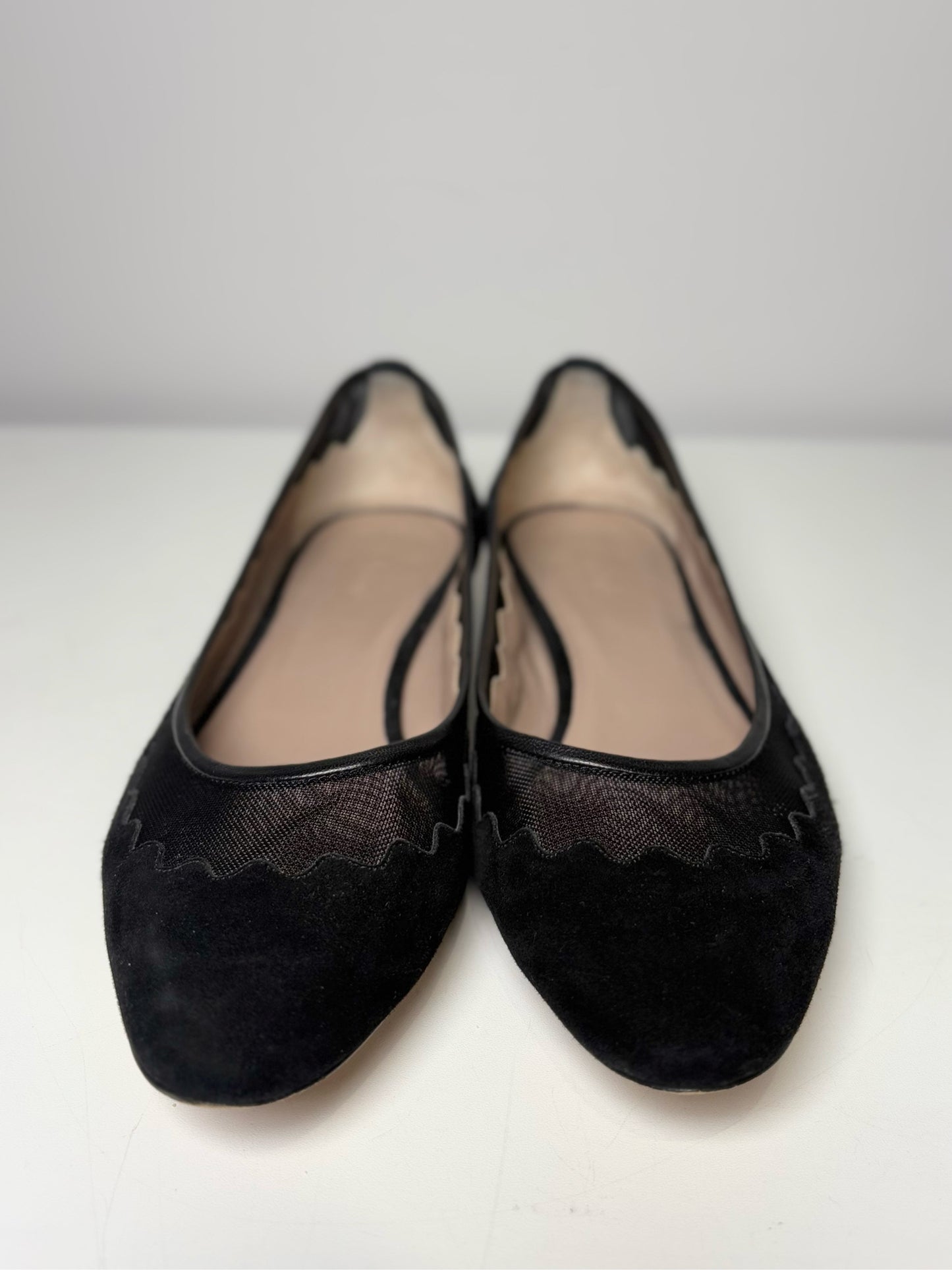 W Shoe Size 38 (7.5 - 8) Chloe Black Suede Flats