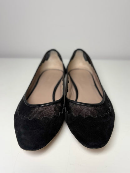 W Shoe Size 38 (7.5 - 8) Chloe Black Suede Flats