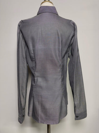 Women Size 46 (10, US) Etro Black Micro-check Shirt