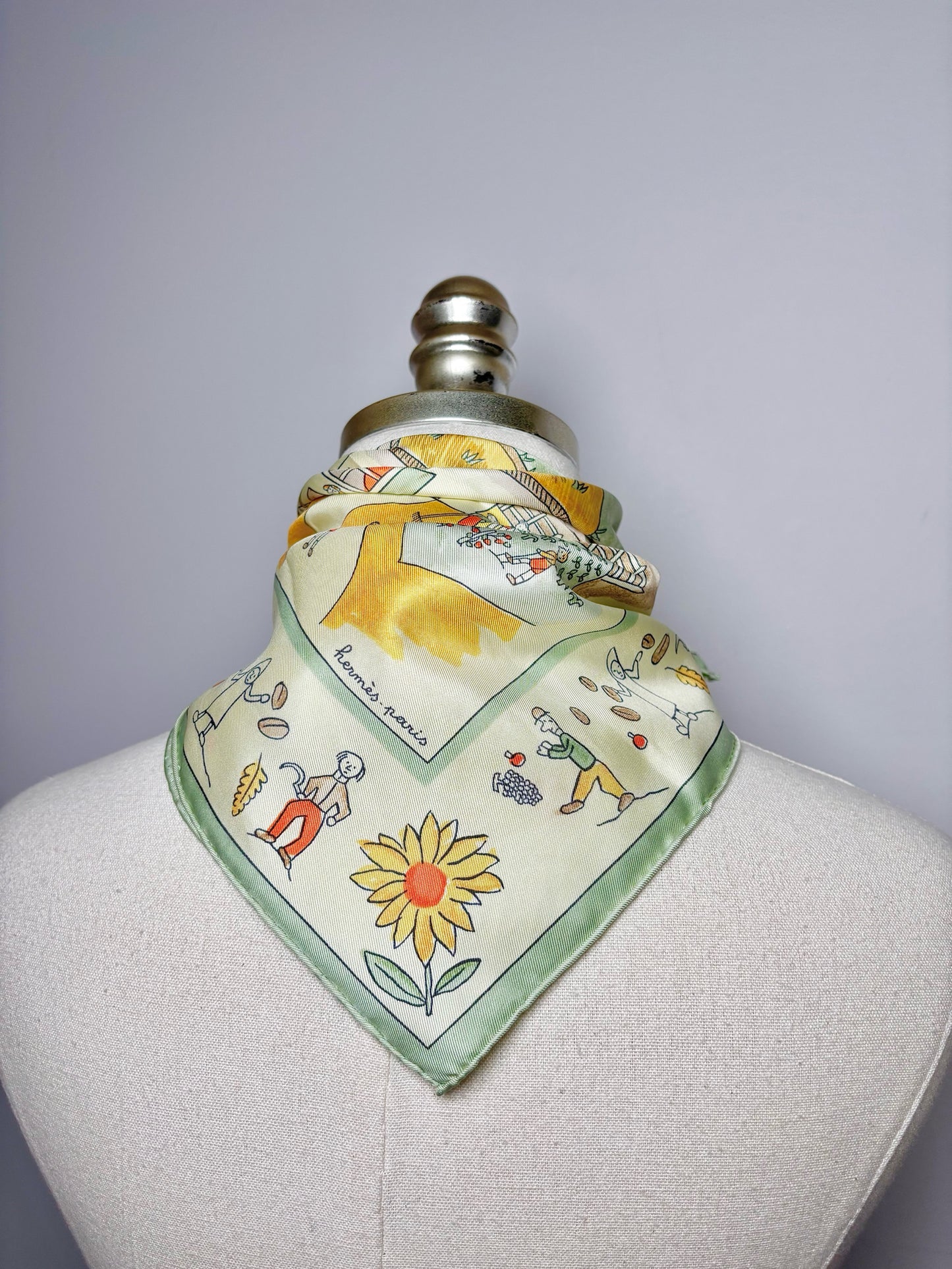 Hermes Landscape Retour a la Tierre Square Silk 45" Scarf