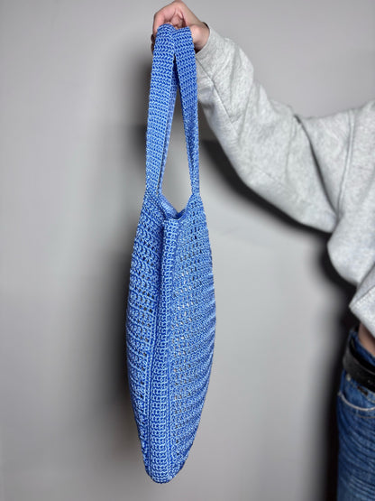 Ermanno Scervino Sky Blue Knit Tote Pre-owned