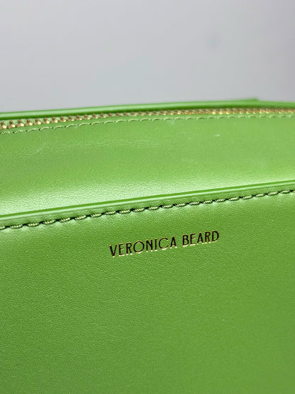 Veronica Beard Boxy Shoulder Leather Pre-owned, NWOT Lemongrass Green Bag