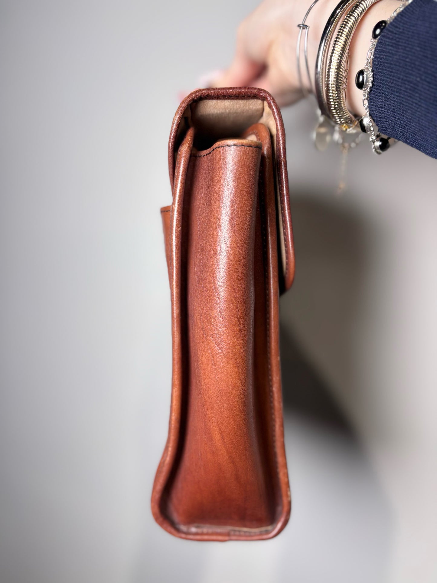 Men's Oroton  Leather Cognac Small Briefase