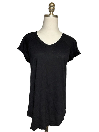 Size L Wilt Black Solid Women's Pre-owned T-shirt