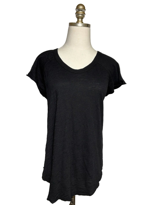Size L Wilt Black Solid Women's Pre-owned T-shirt