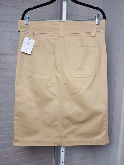 Women Size 40 (M, US) Chloe Tan/Khaki  NWT Cotton Blted Utility Skirt