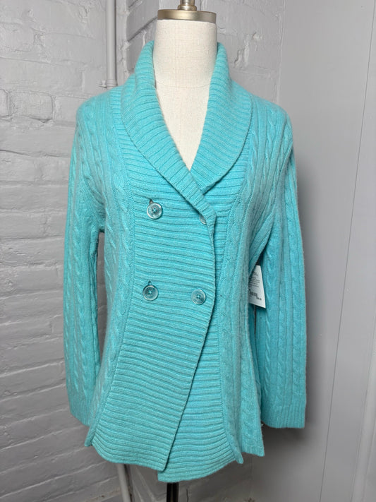 Women Size M Lauren Ralph Lauren Turquoise Knitted Cashmere Sweater