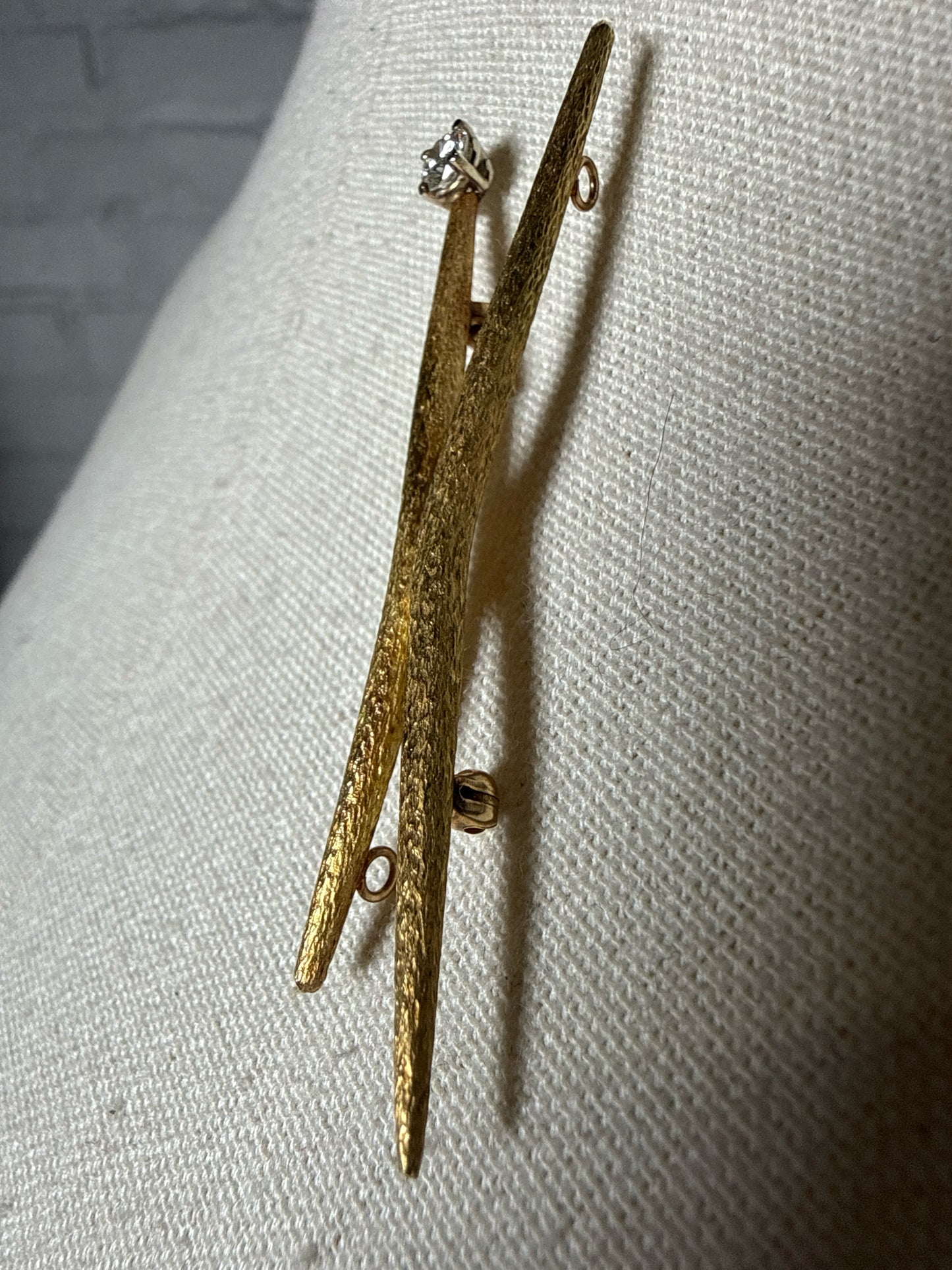 14K Gold Pendant w/Vintage European-Cut Diamond .40 ct. I/SI1