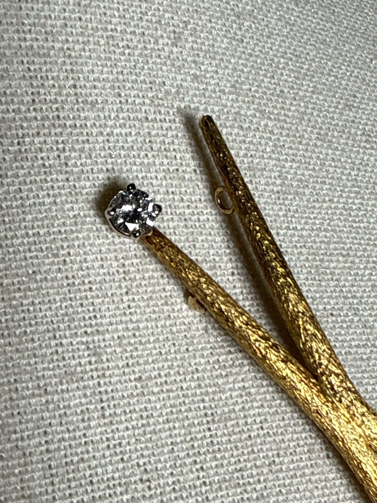 14K Gold Pendant w/Vintage European-Cut Diamond .40 ct. I/SI1