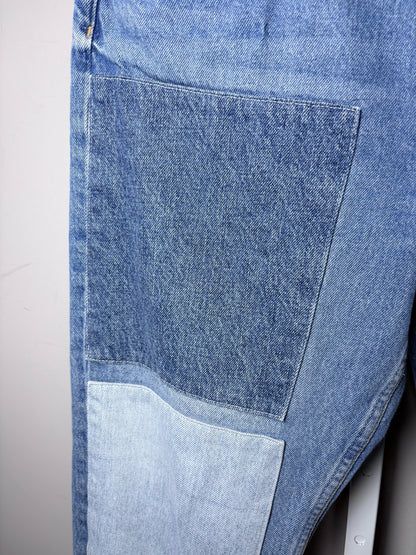 Women Size 29 (8) B Sides Blue Jeans Light Blue Patches Pre-Owned Jeans