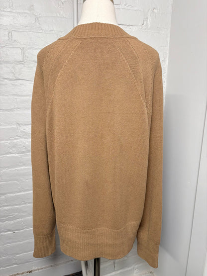 Women Size L Joseph Brown Solid Silk, cotton, cashmere Sweater