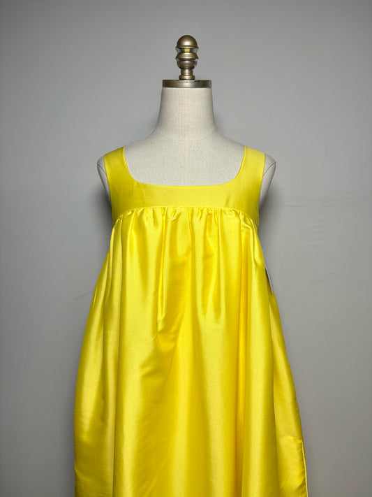 Women Size MP Pinnacle Shruti Sancheti Pre-Owned Yellow Solid Midi Dress