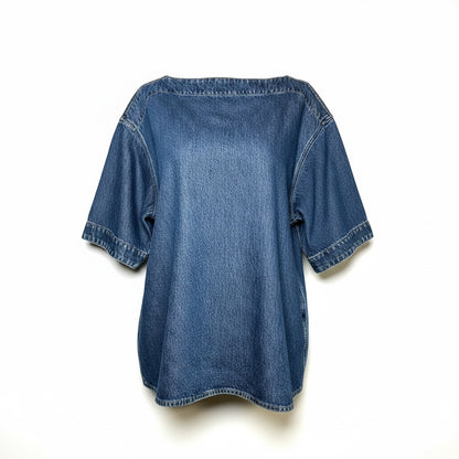 Women Size 40 Toteme Dark Blue Denim 100% Organic Cotton Pre-owned Top