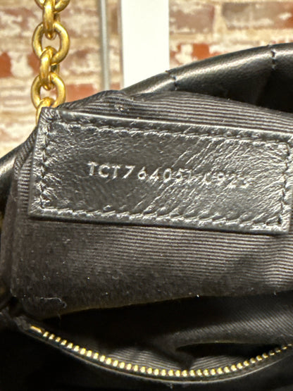 Saint Laurent Quilted Leather Black Lambskin Carr Shopping Bag