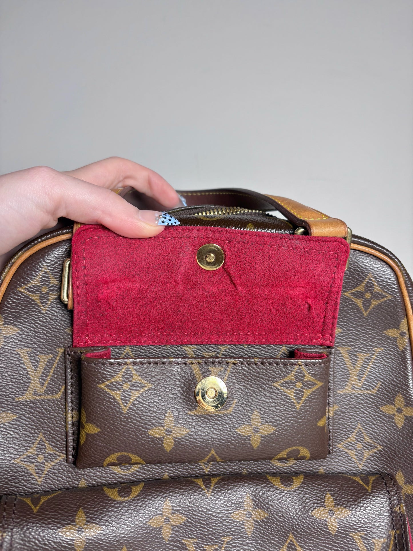Louis Vuitton Exentri Cite' Monogram Vintage Coated Canvas Pre-owned Brown Purse