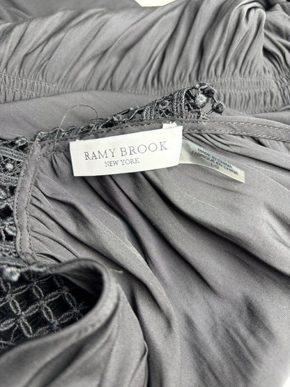 Women Size L Ramy Brook Black Solid Polyester Pre-owned Dress
