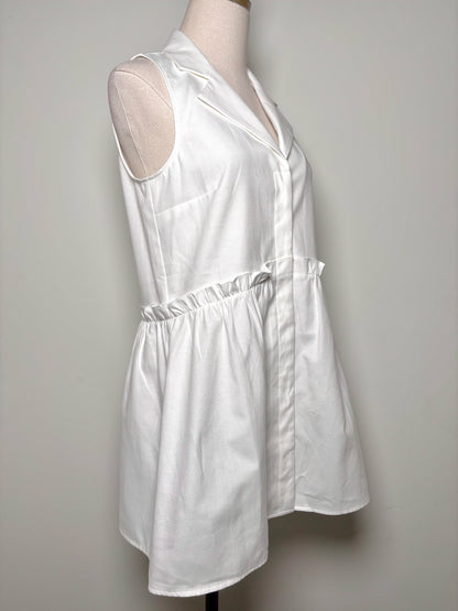 Women Size S Tuckernuck White Solid Cotton Dress
