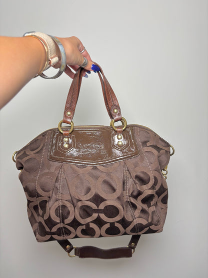 Sateen Coach Pre-owned Brown Medium Purse