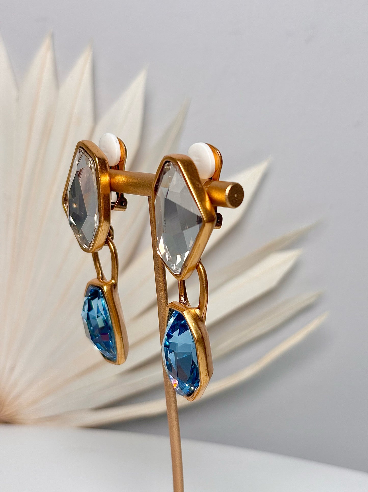 Oscar de la Renta Vintage Crystal Earrings