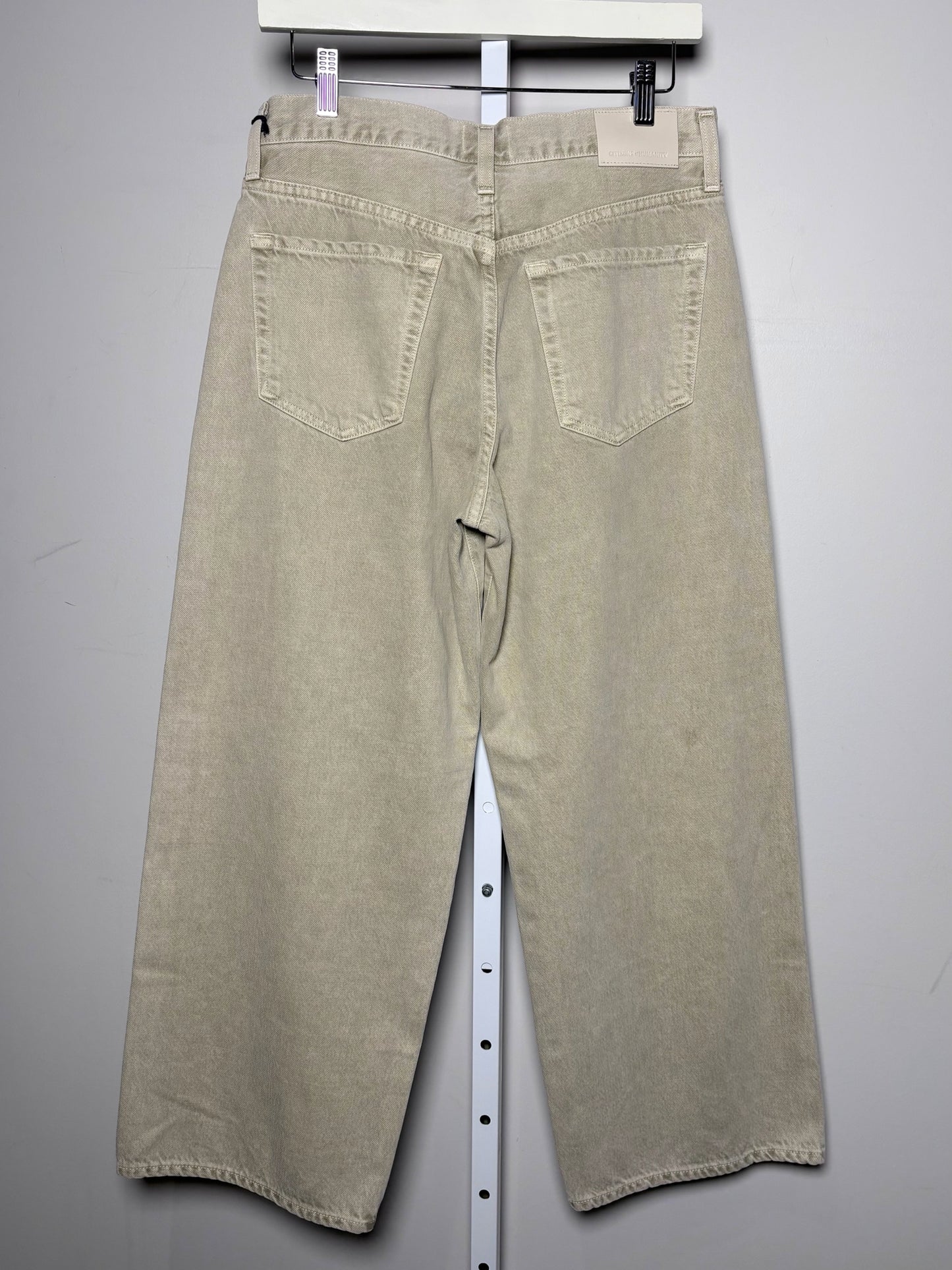 Women Size 27 Citizens of Humanity Beige Solid Cotton NWT Jeans