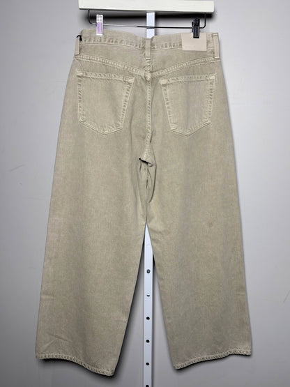 Women Size 27 Citizens of Humanity Beige Solid Cotton NWT Jeans