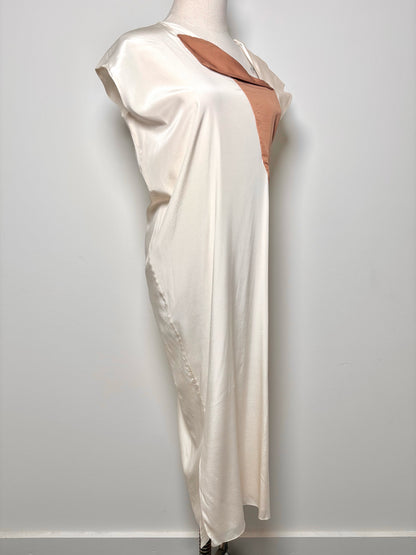 Women Size 6 Reed Krakoff Cream Colorblock Silk Blend NWT Dress