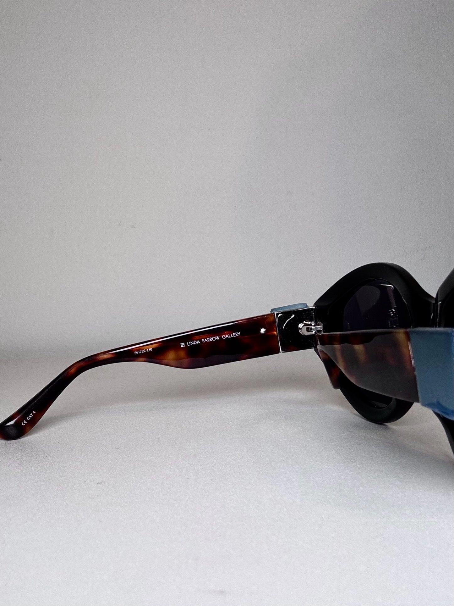 Acetate Linda Farrow x The Row 71/5  NWT, Pre-owned Black & Brown Sunglasses