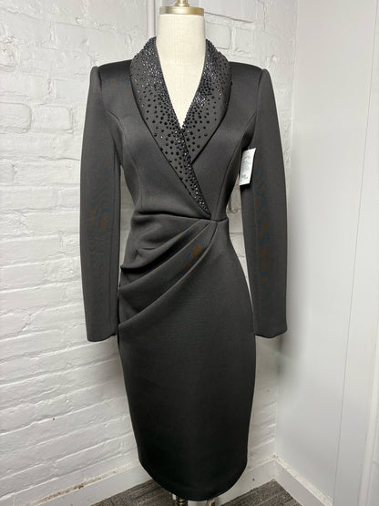 Women Size 4 Badgley Mischka Black Studs Dress