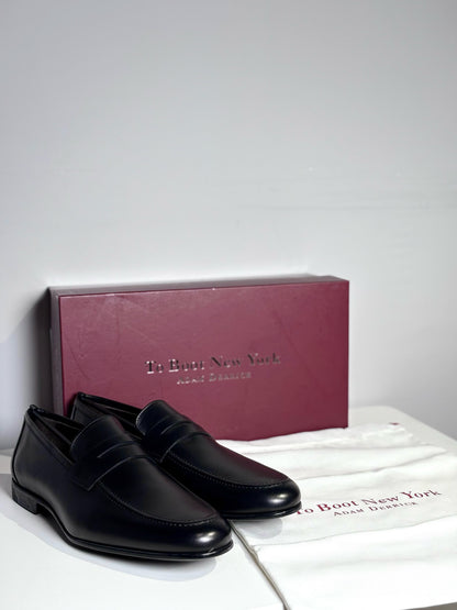 To Boot New York Black Leather Solid Size 9.5 Men's Shoes