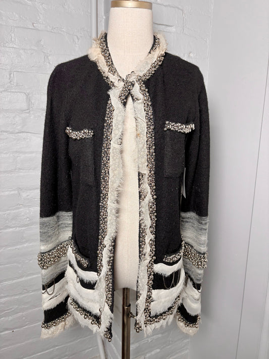 Women Size S Diane Von Furstenberg Black Solid Vintage Blazer