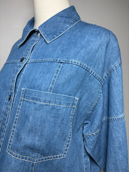 Women Size 8 3.1 Phillip Lim Blue Denim Pure Cotton Pre-Owned Button-Down Shirt