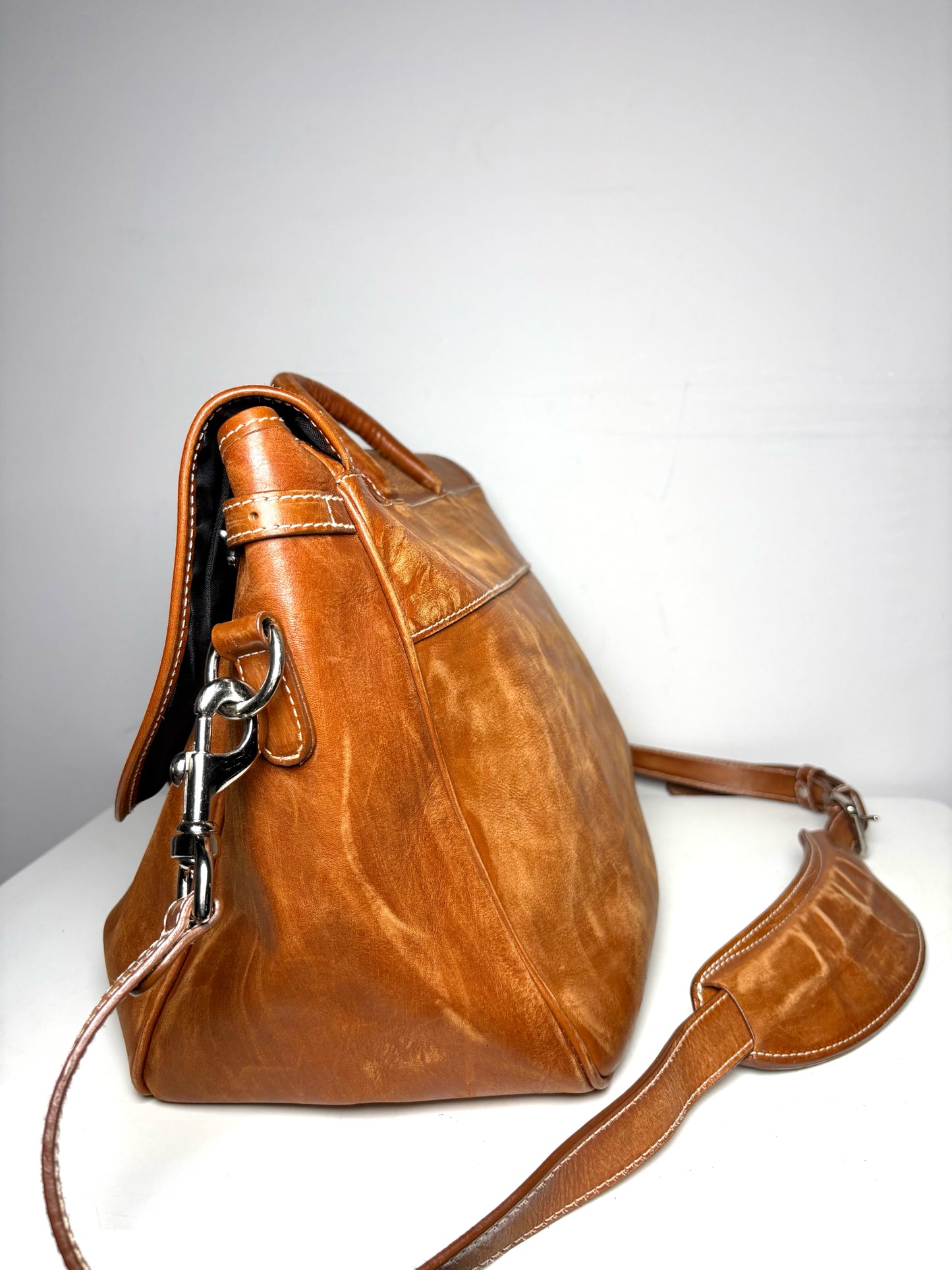 Mulholland Cognac Leather Men's Bag