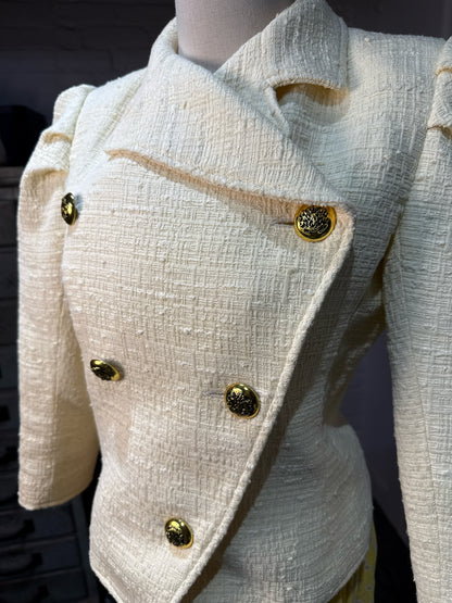 Women Size 6 Smythe Buttercream Yellow Coat