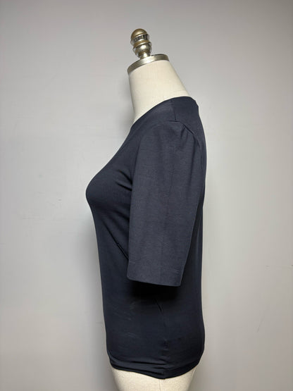 Women Size S Jil Sander Black Silk Blend Vintage Pre-owned T-Shirt