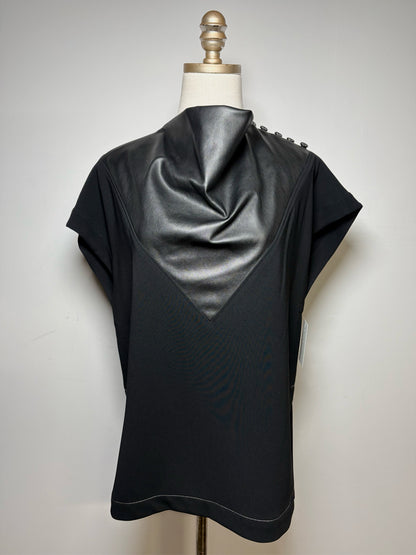 Women's Size 6 Proenza Schouler Black Triacetate Polyester NWT Pre-Owned Blouse