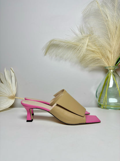 W Shoe Size 37.5 Wandler Tan Leather Cowhide Heels