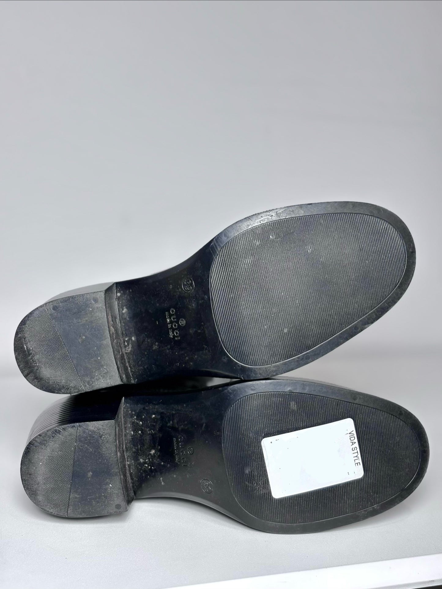 W Shoe Size 39 Gucci Black Rainboots